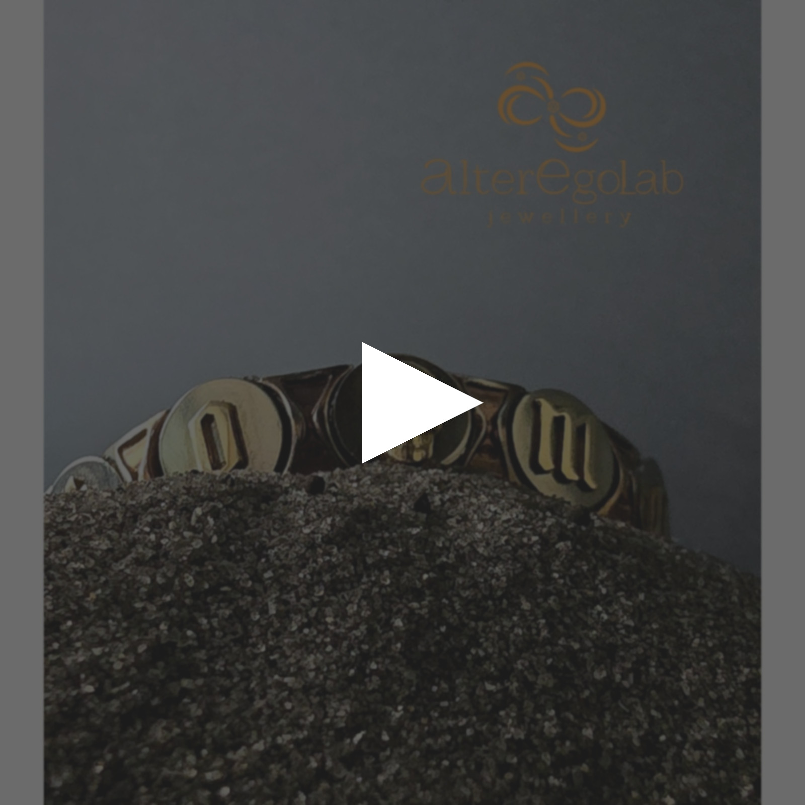 Браслет "Memento Mori"  из титана и золота
