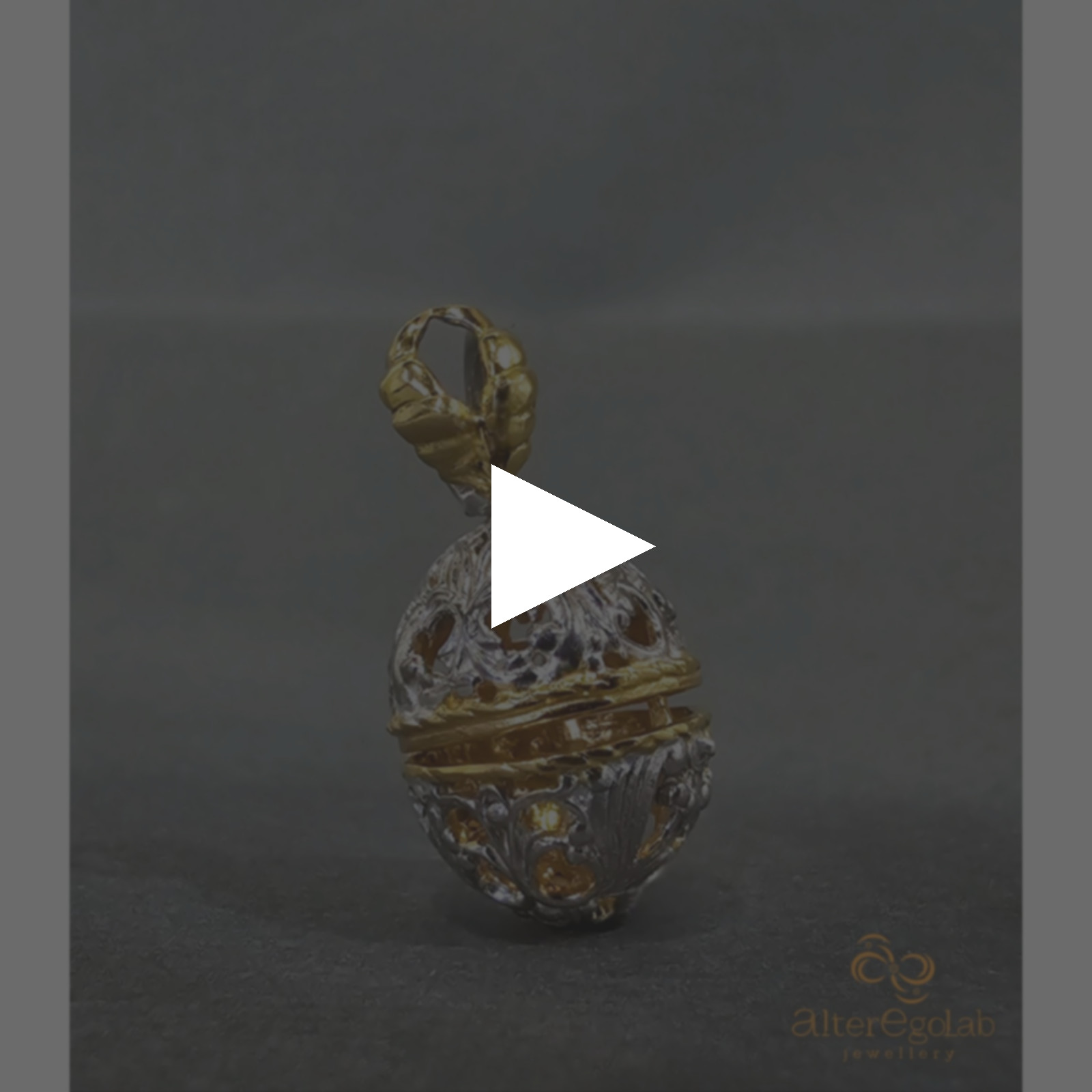 Кулон "Яйцо Пасхальное" серебряная капсула